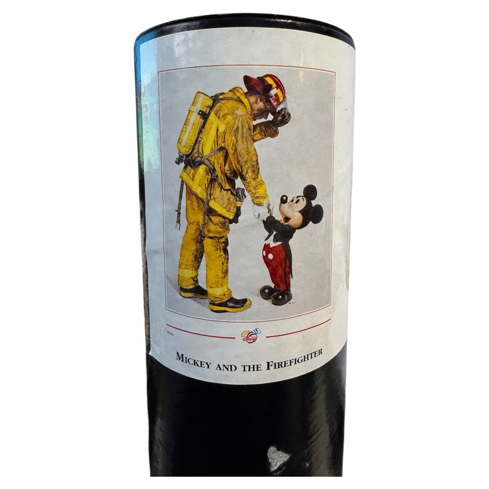 Disney Parks Art Tribute to FIREFIGHTERS Mickey Mouse Fireman 14x11 Poster/Tube